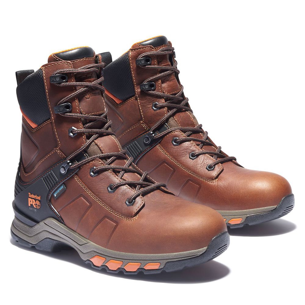 Timberland Mens Work Boots PRO® Hypercharge 8\" Soft Toe - Brown/Black - India ID1504972